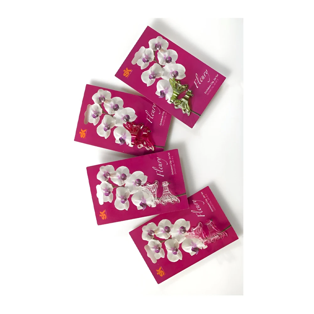 Orchid Clips (Set of 2) 1 Orchid Clips