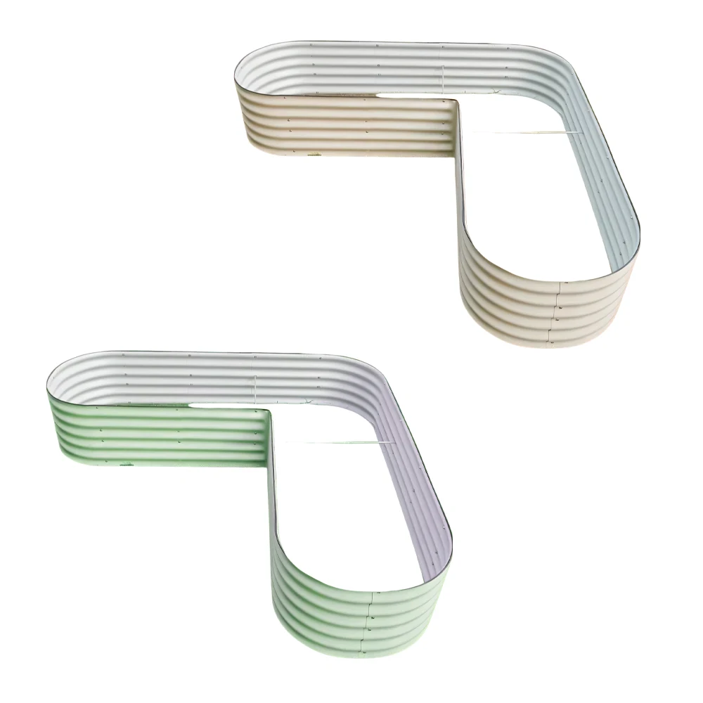 Eco Friendly Metal Raised Garden Bed (L shape)