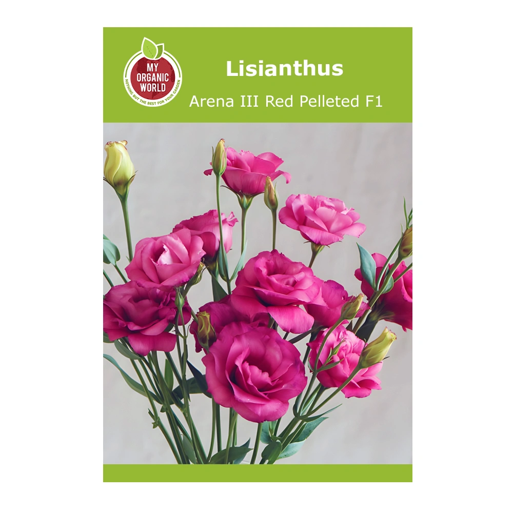Lisianthus Arena III Red Pelleted F1 1 Lisianthus Arena III Red Pelleted F1