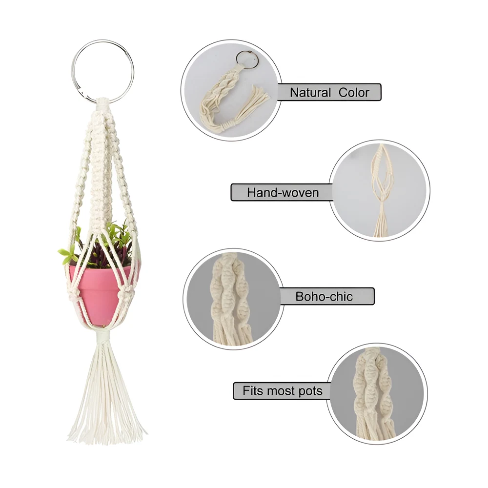 Mini Macrame Plant Hanger (2 Pcs)