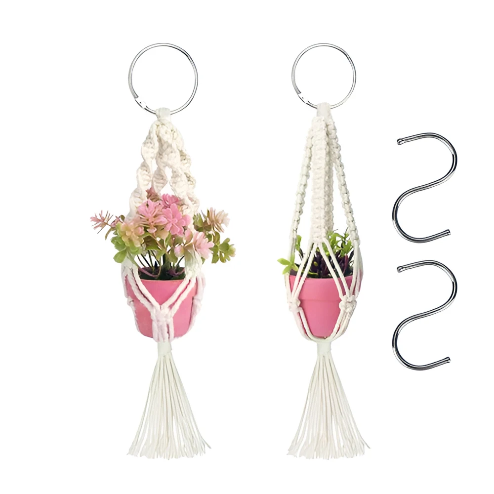 Mini Macrame Plant Hanger (2 Pcs) 1 Mini Macrame Plant Hanger (2 Pcs)