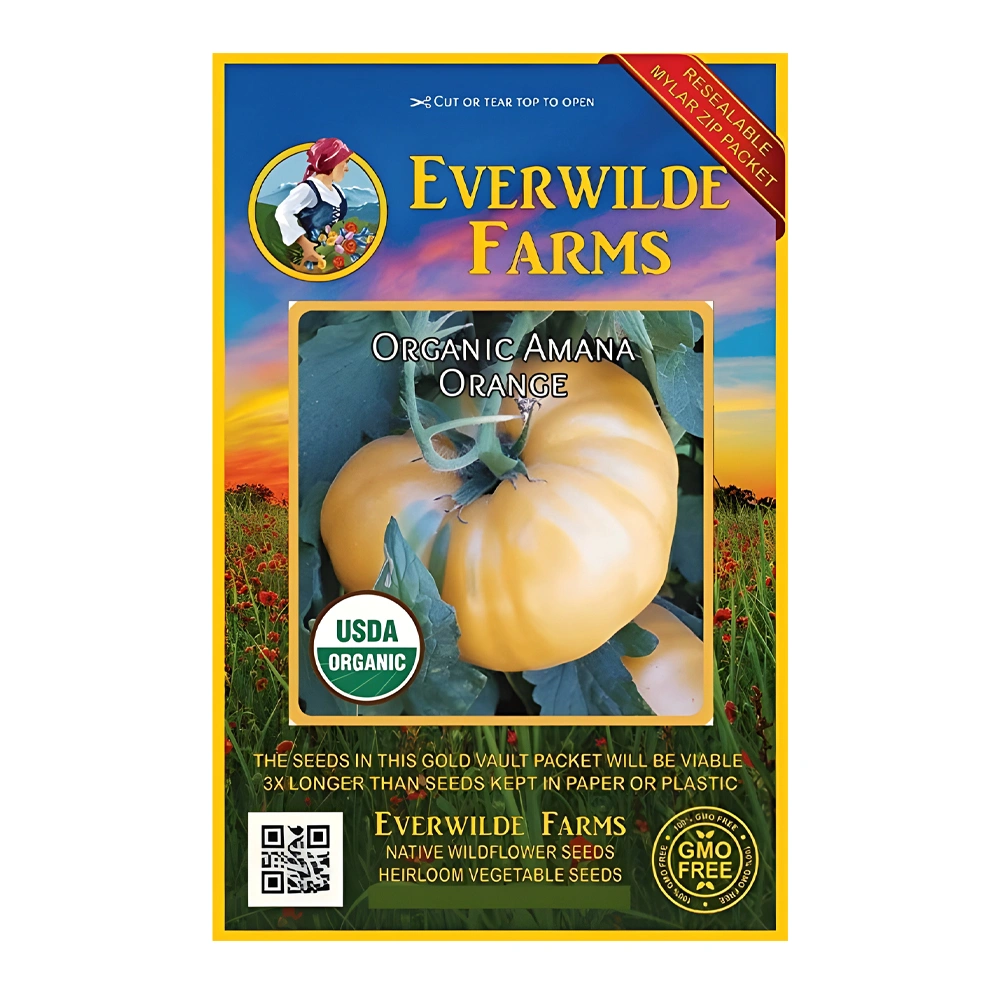 Organic Amana Orange Heirloom Tomato 1 Organic Amana Orange Heirloom Tomato seeds