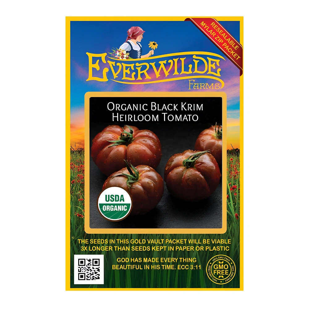 Organic Black Krim Heirloom Tomato 1 Organic Black Krim Heirloom Tomato seeds