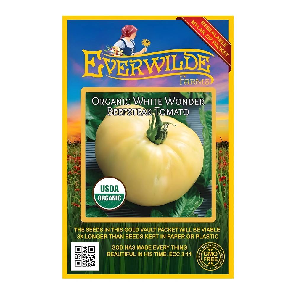 Organic White Wonder Beefsteak Tomato 1 Organic White Wonder Beefsteak Tomato seeds