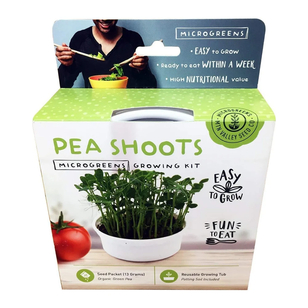 Pea Shoots Mini Microgreens Growing Kit