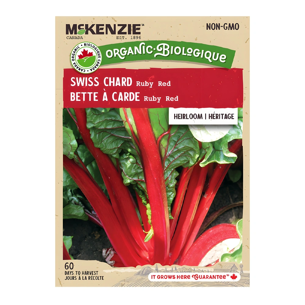 Ruby Red Organic Swiss Chard seeds
