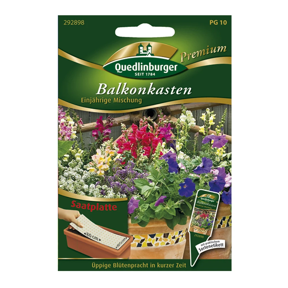 Annual Balcony Flower Mix (Seed Mat) 1 Annual Balcony Flower Mix (Seed Mat)