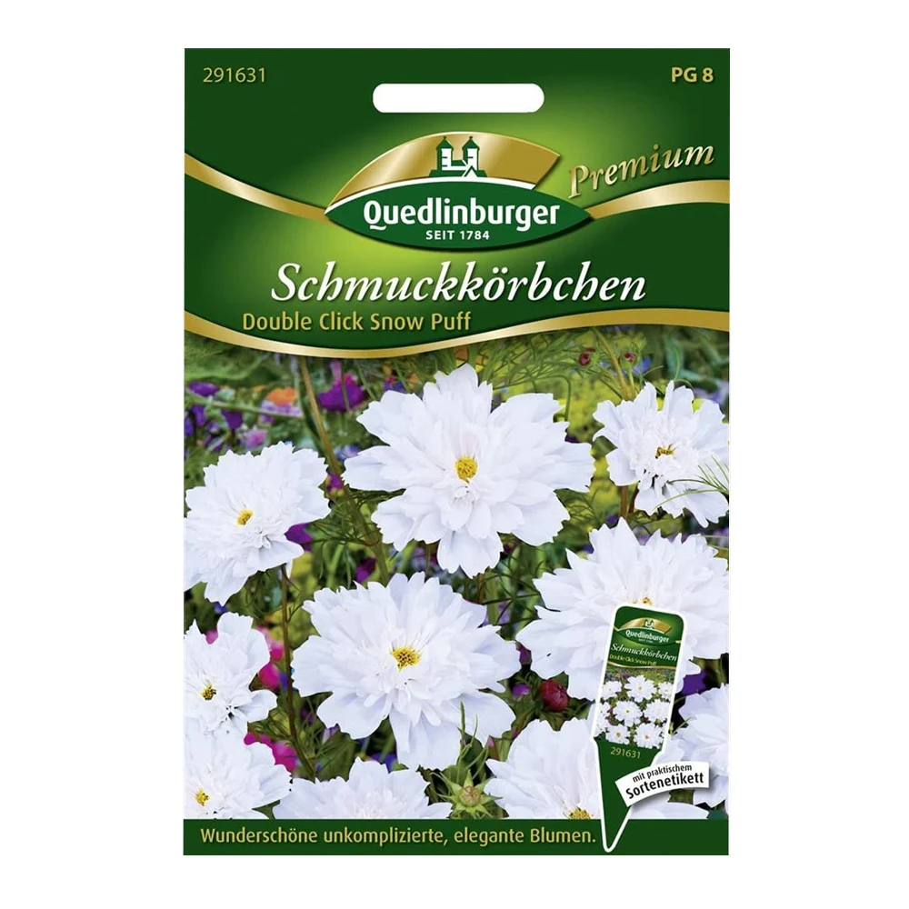 Cosmos Double Click Snow Puff 1 Cosmos Double Click Snow Puff