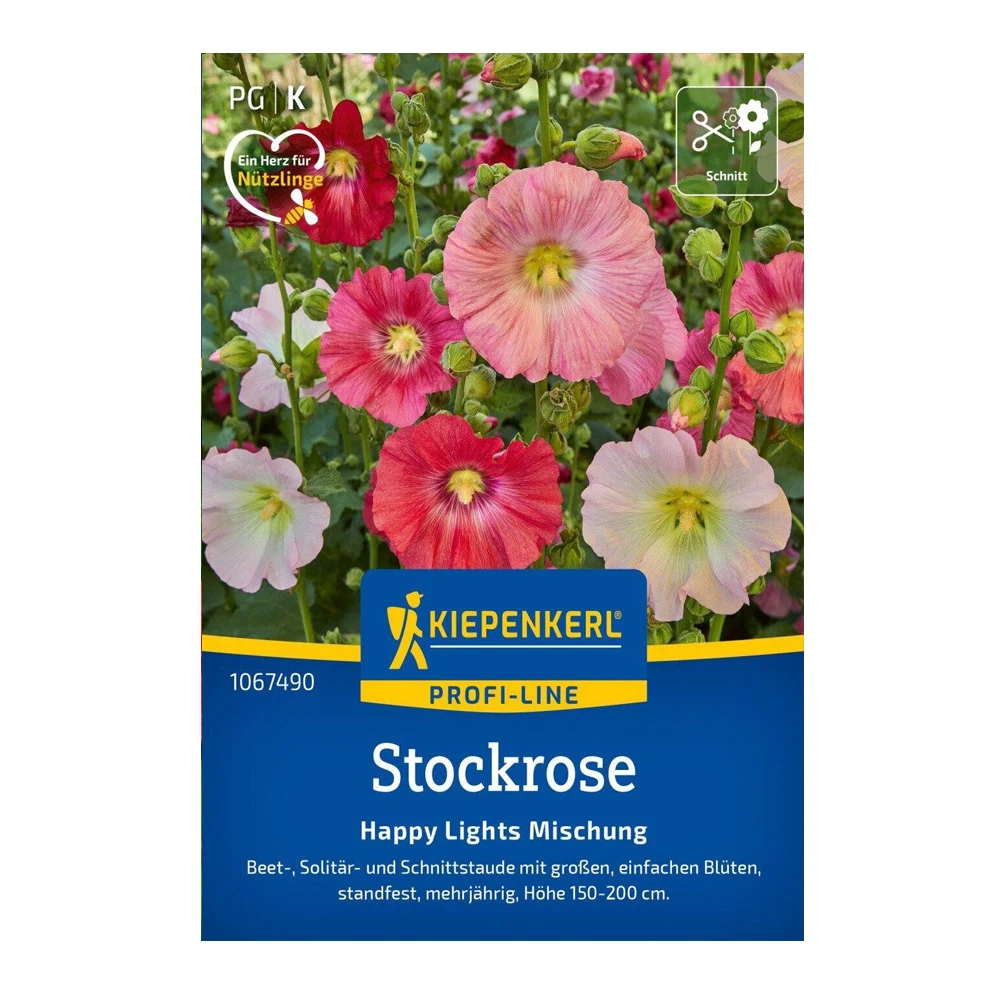 Hollyhock Happy Lights Mix Seeds 1 Hollyhock Happy Lights Mix